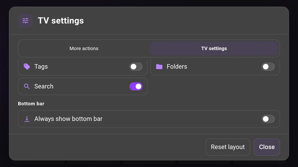Bottom bar